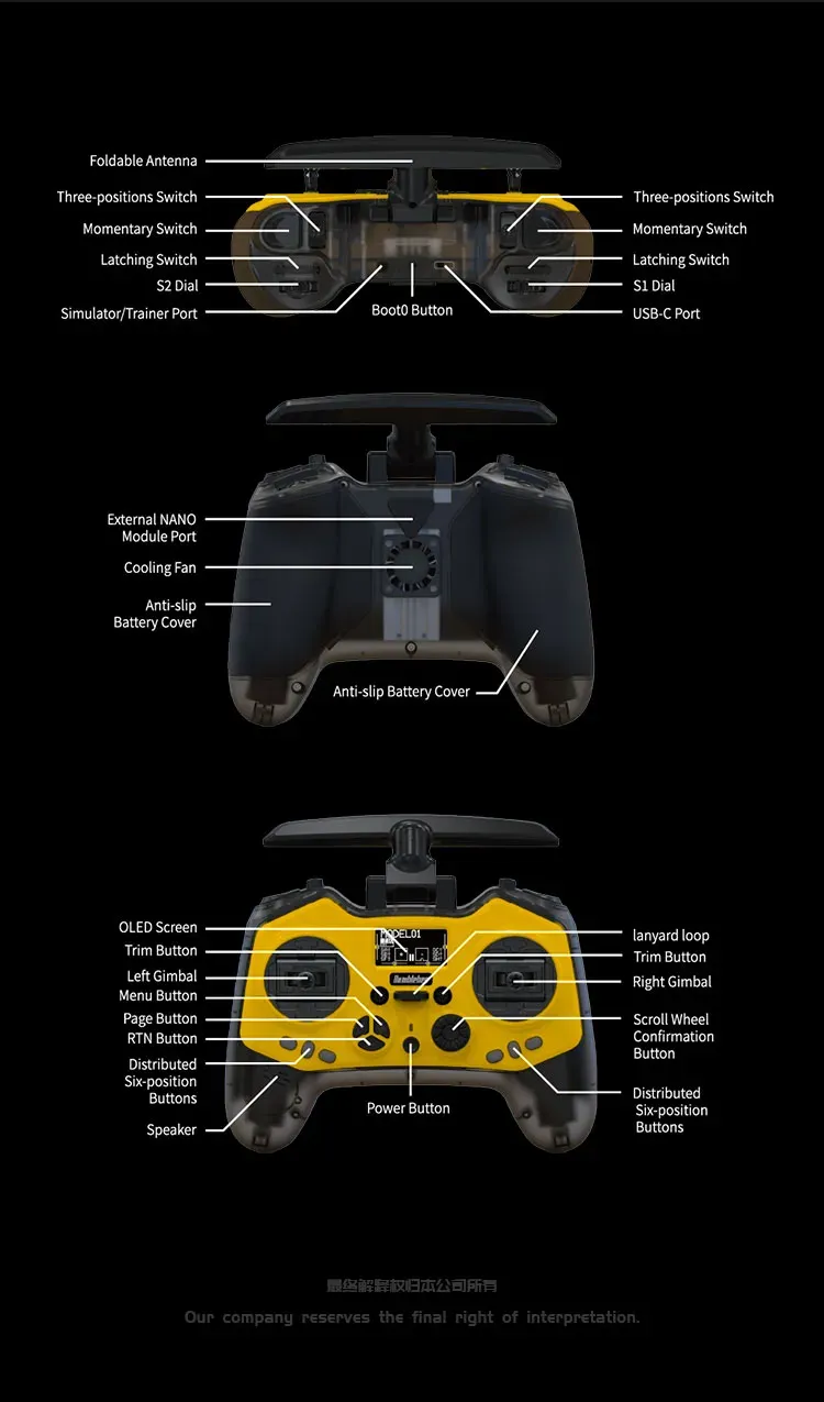jumper bumblebee radio controller key layout