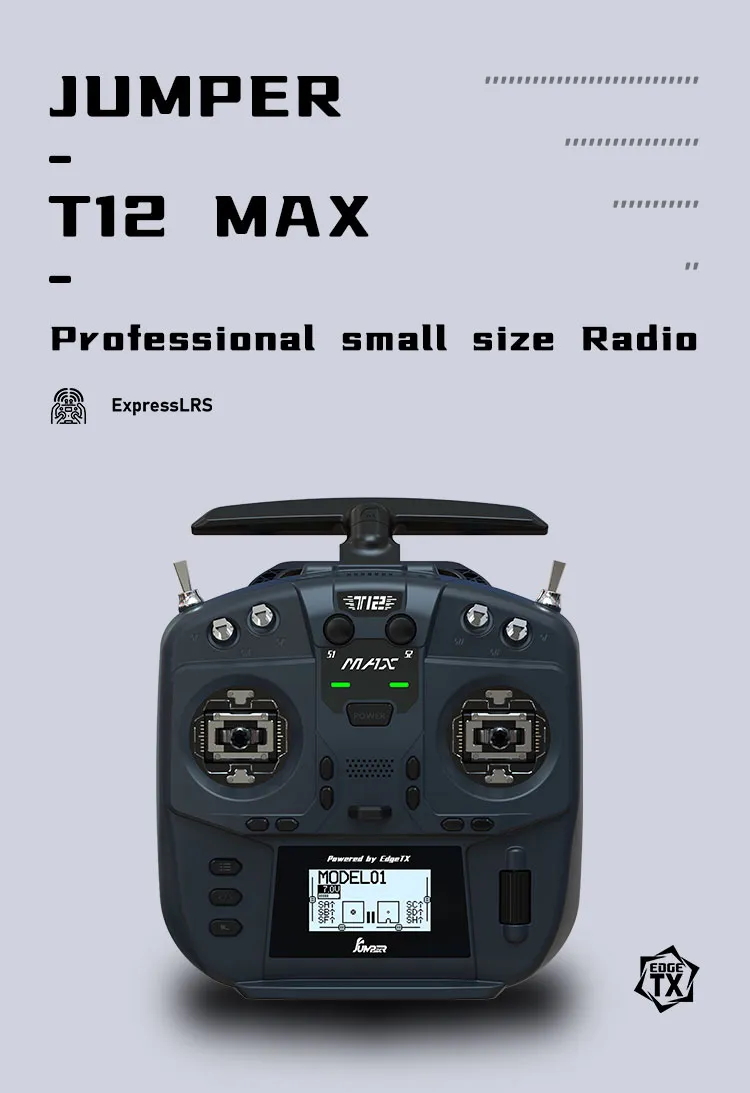 Jumper T12 MAX ELRS 2.4G/915MHz 1W Module Radio Controller
