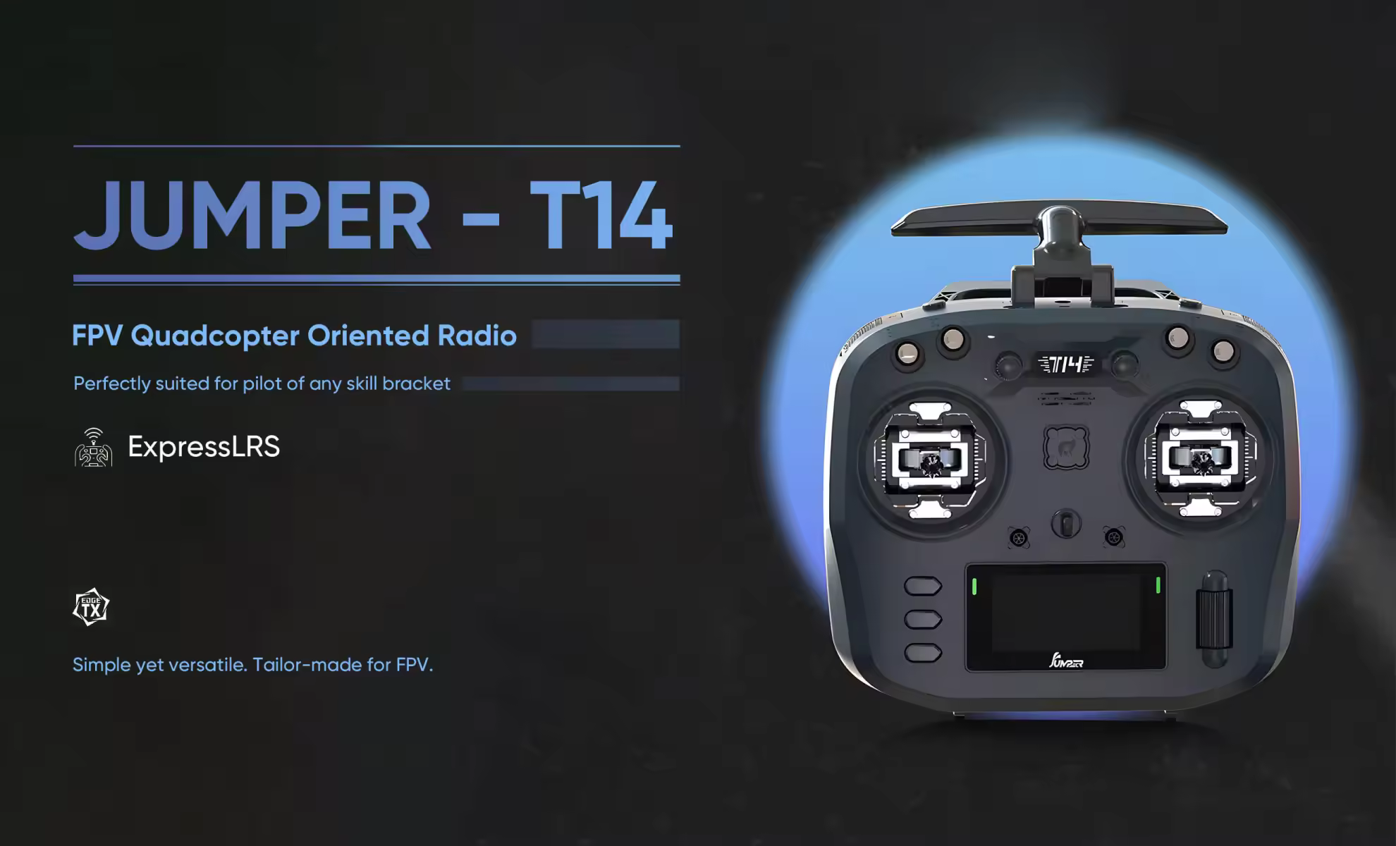 jumper t14 2.4ghz 915mhz elrs radio controller 1