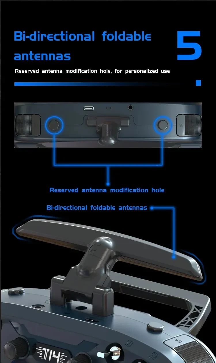 jumper t14 radio controller foldable antennas
