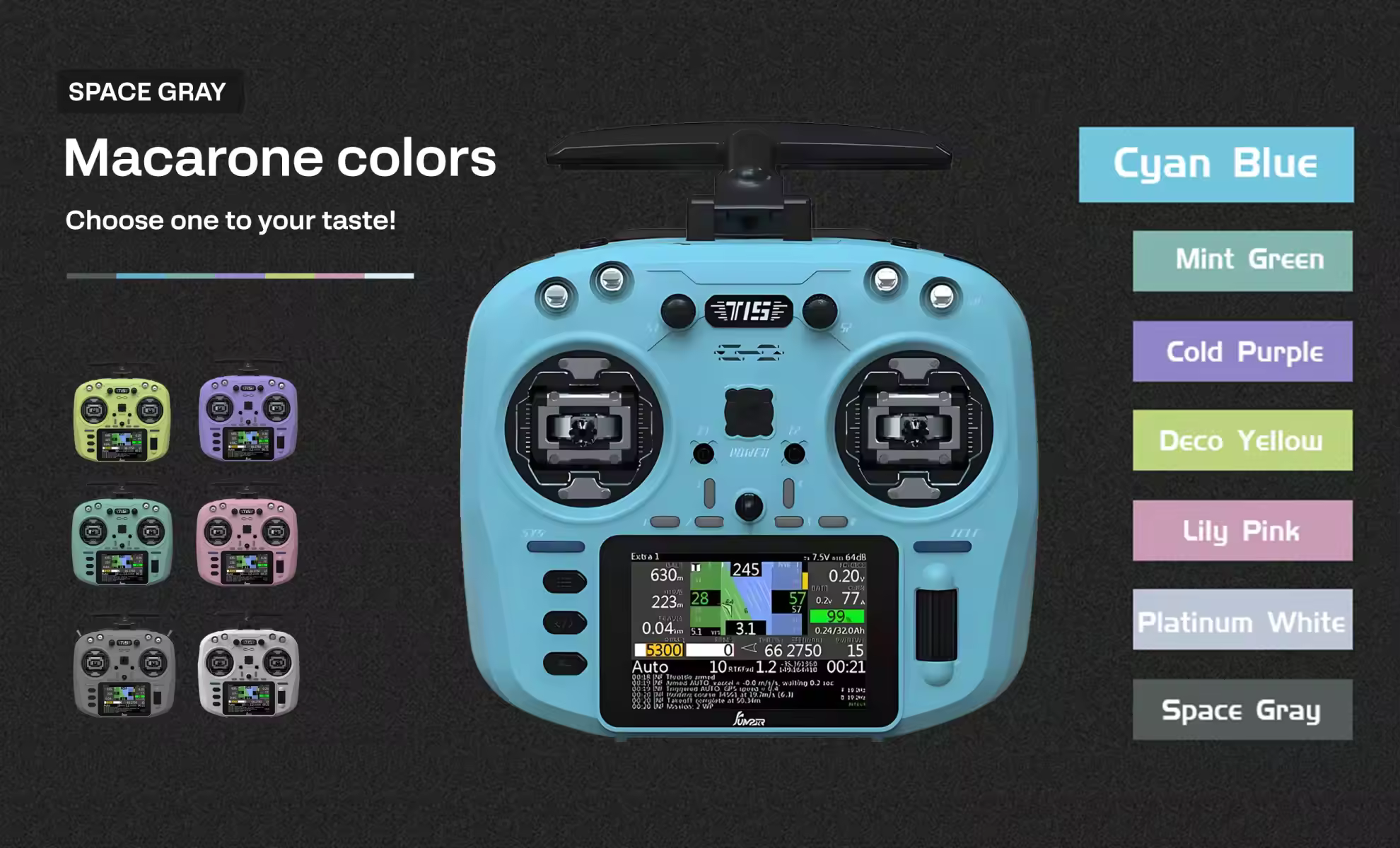 jumper t15 elrs 24ghz radio controller pc macarone colors