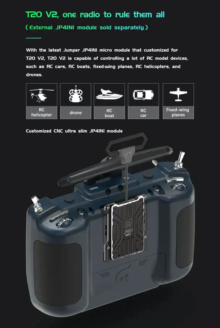 Jumper T20S T20 V2 ELRS 2.4G/915MHz Radio Controller