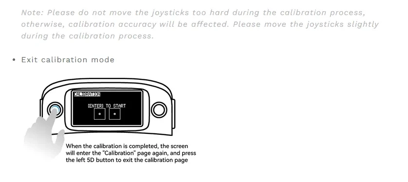 literadio 3 pro radio transmitter exit calibration mode
