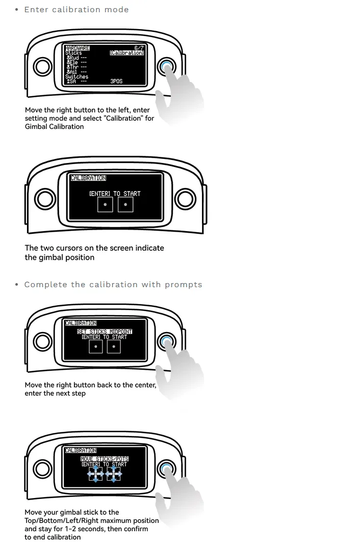 literadio 3 pro radio transmitter gimbal calibration