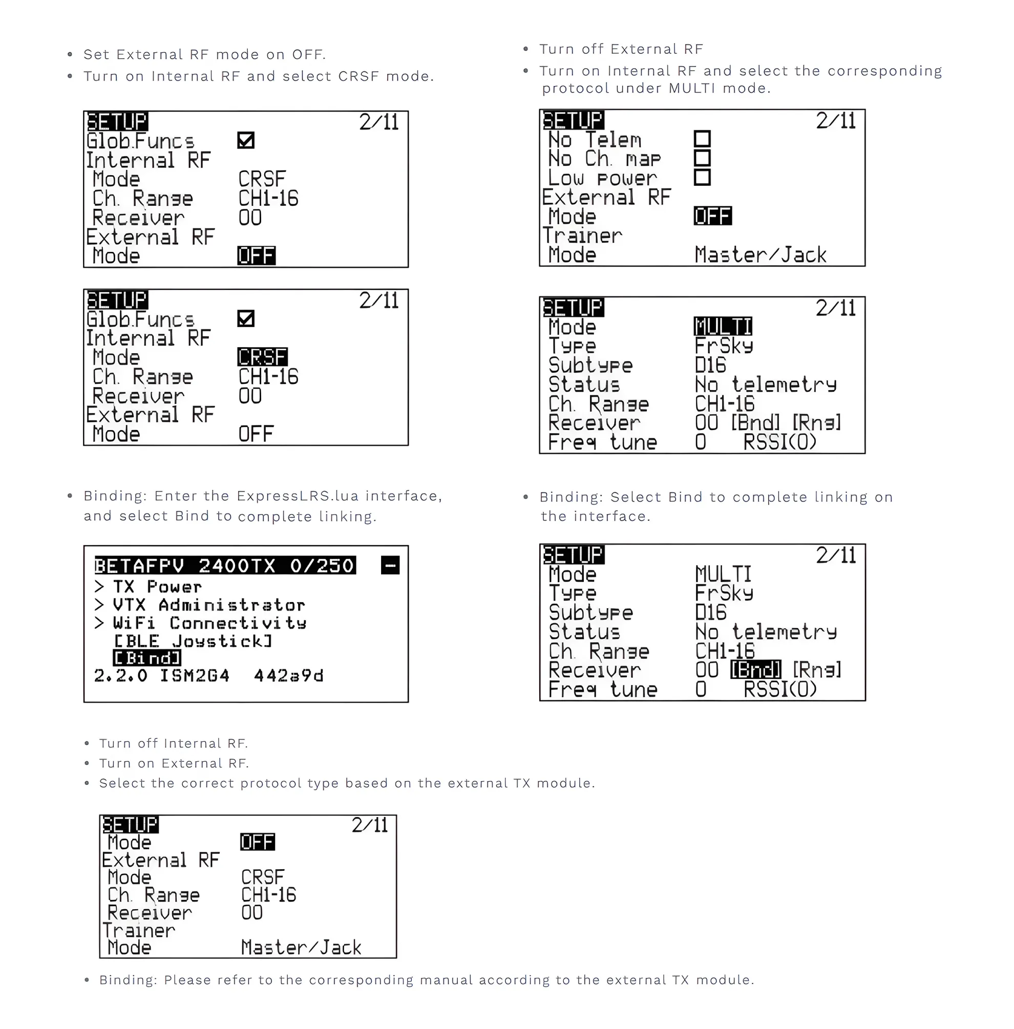 literadio 3 pro radio transmitter mode on off