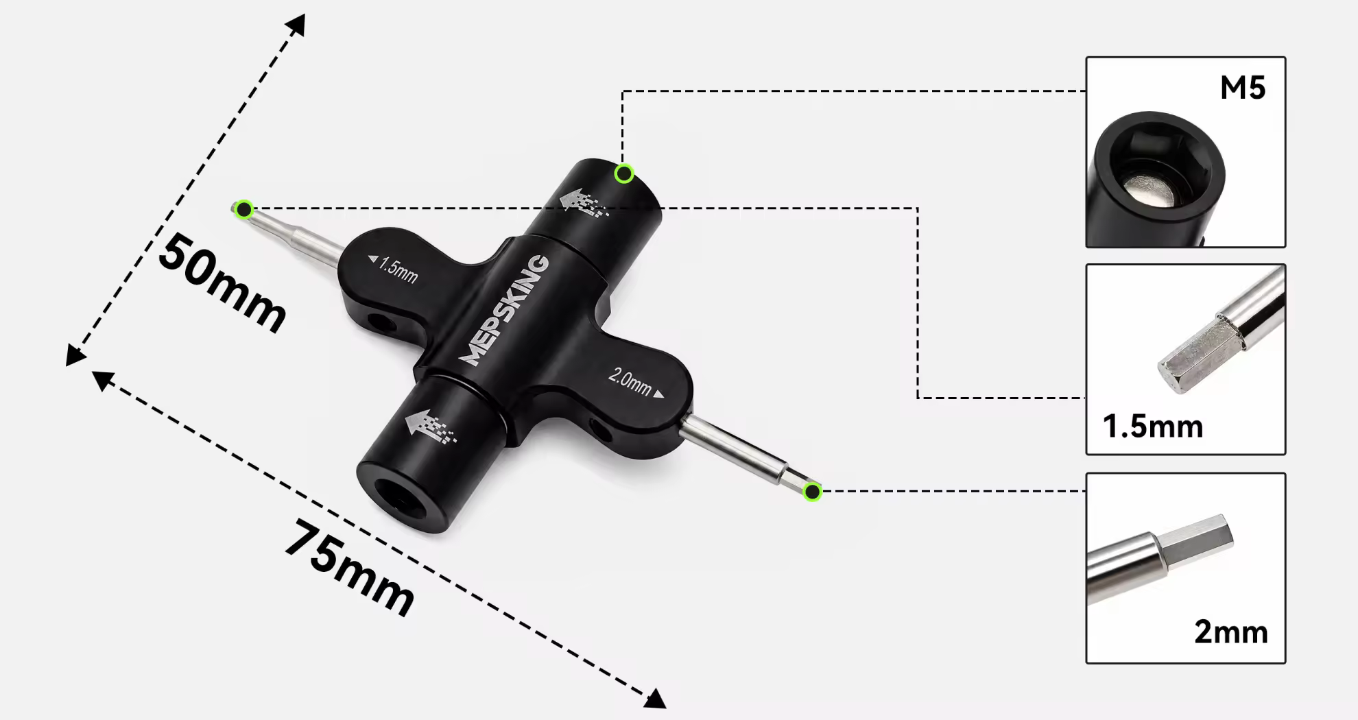m5 ratchet wrench tool size