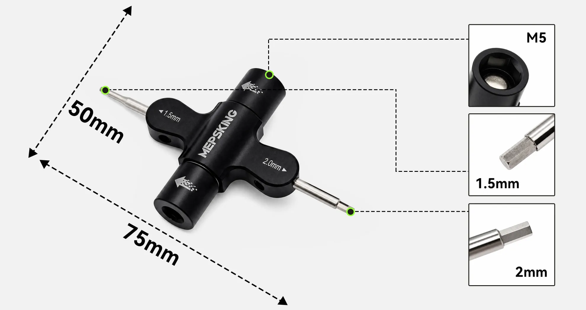 m5 ratchet wrench tool size