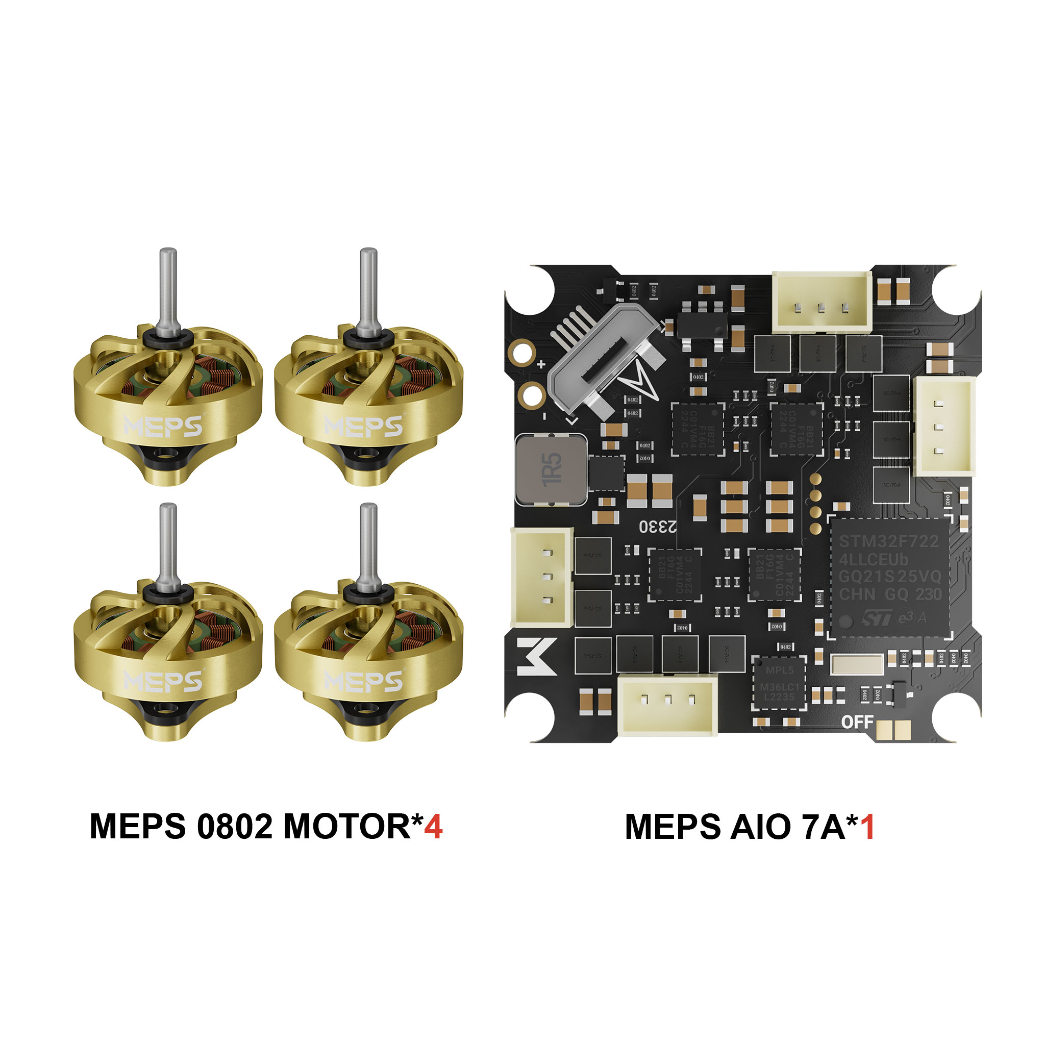 MEPS SZ F411 7A AIO Flight Controller with 1103 Whoop Motors Bundle