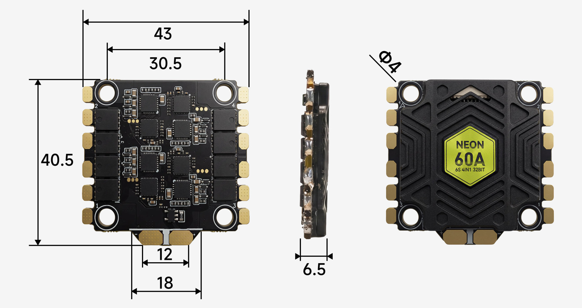 meps f405 60a stack esc size