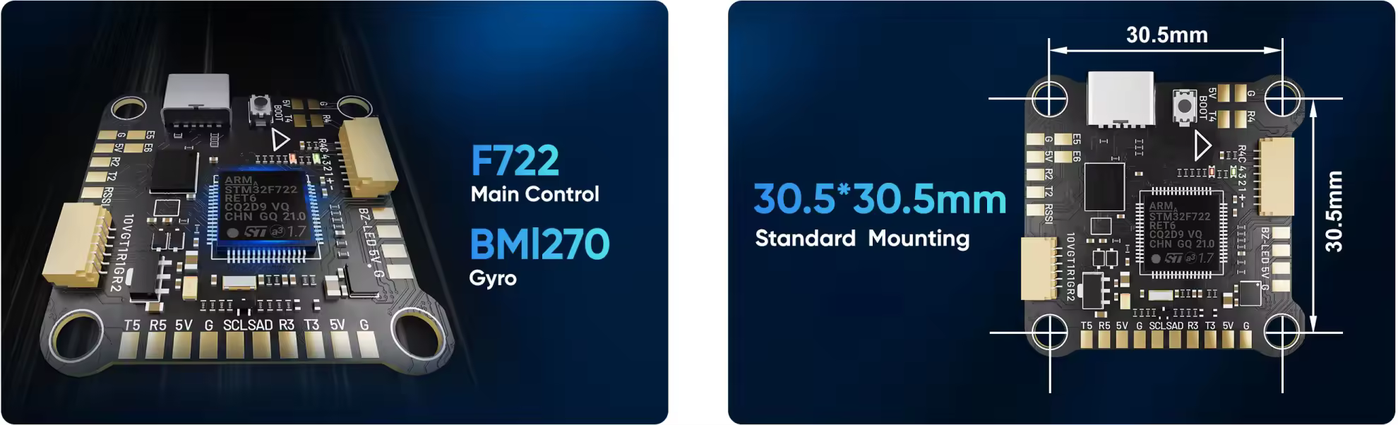 MEPS F7 HD flight controller with robust processing