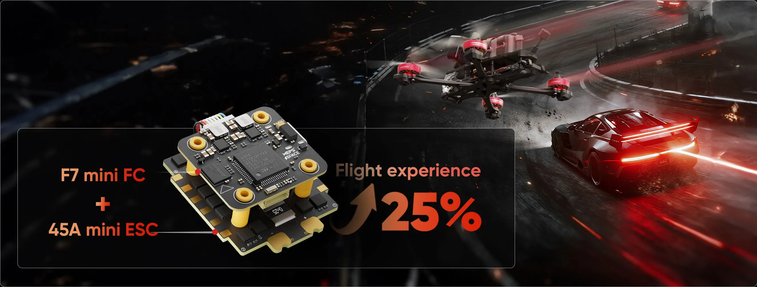 meps f7 mini fc and 45a mini esc enhanced flight experience pc