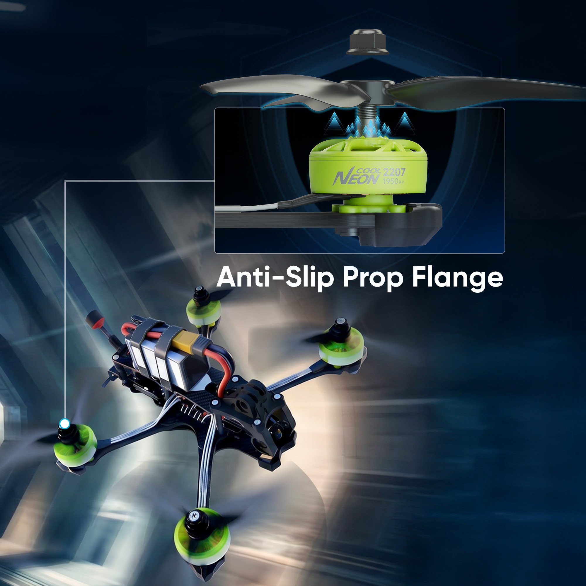 ＦＮＫ-Ｍ100 MEPS NEON COOL 2207 CW/CCW 5 inch FPV Drone Motors for Freestyle
