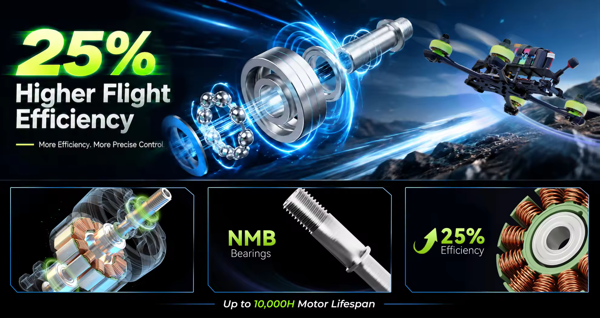 meps sz2306 v2 motor for 5 inch freestyle drone high efficiency