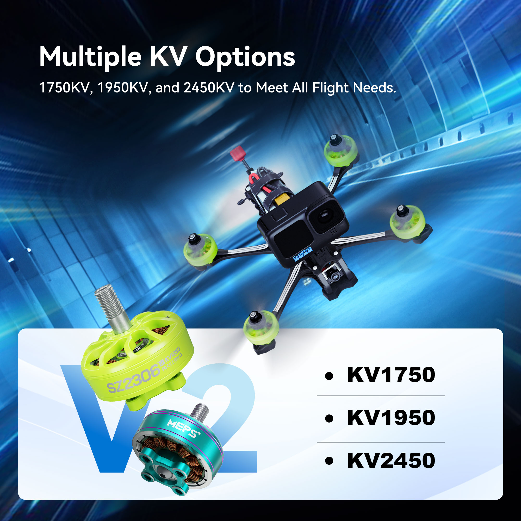 MEPS SZ2306 V2 Motor – Smooth Power for 5” FPV Freestyle Builds