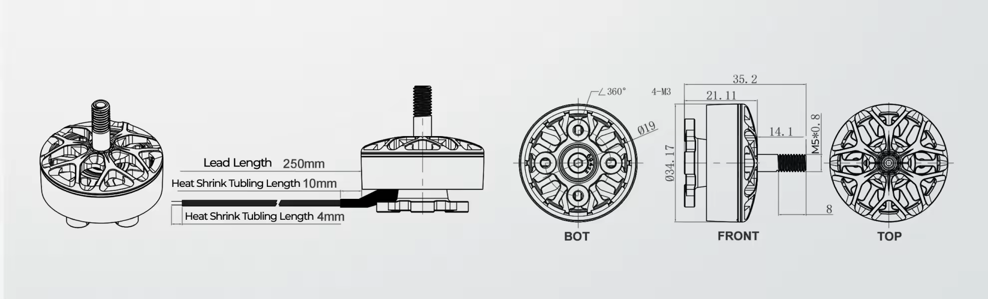 meps sz2808 fpv motor pc 12