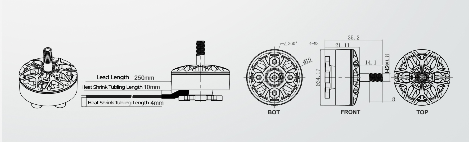 meps sz2808 fpv motor pc 12