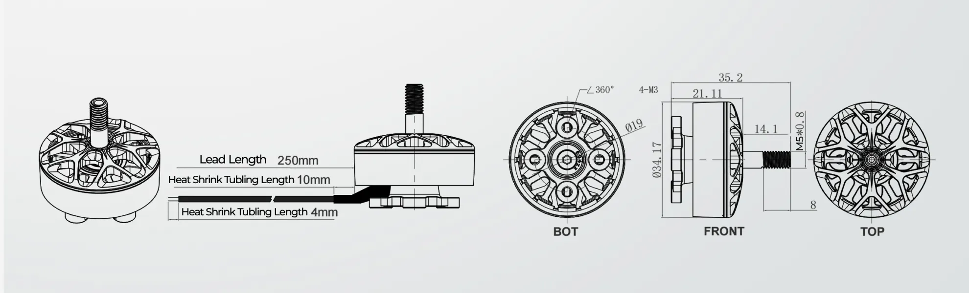 meps sz2808 fpv motor pc 12