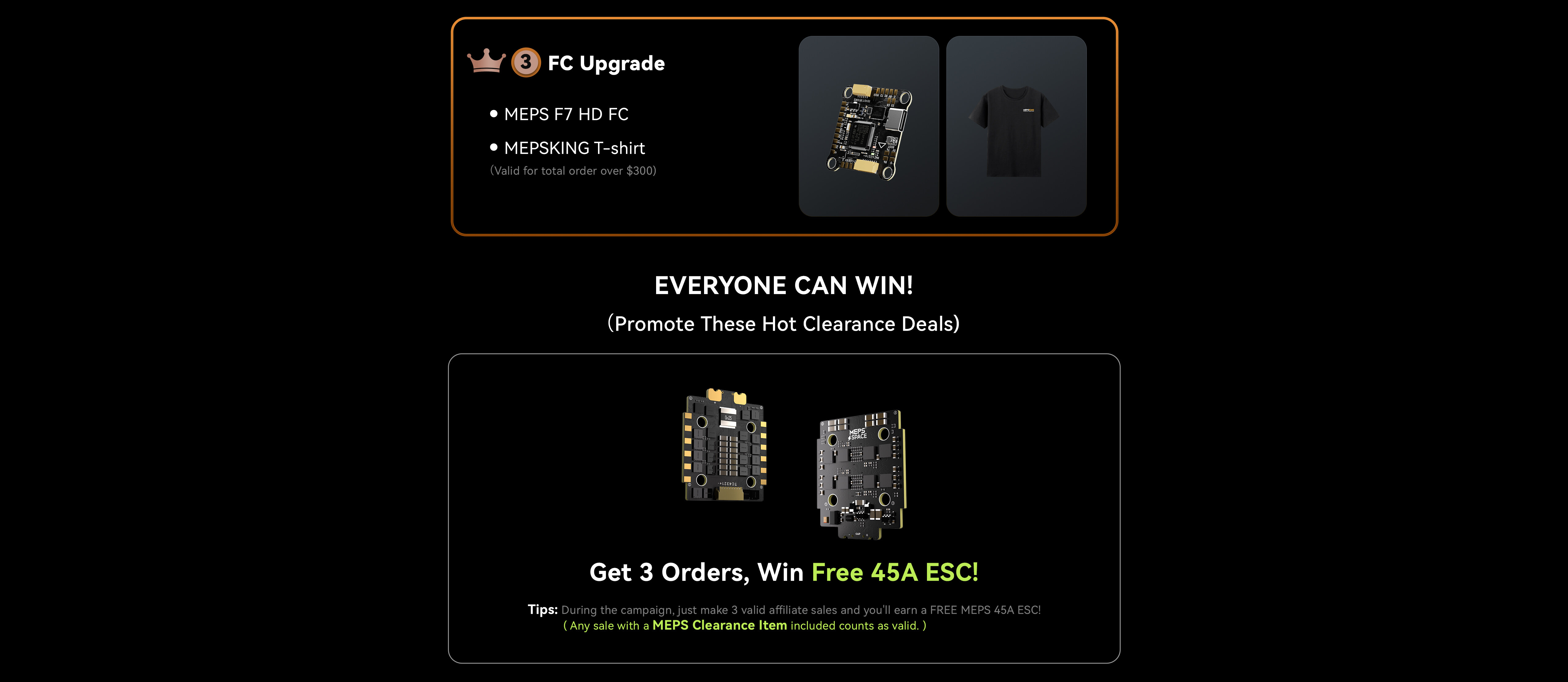 mepsking affiliate event clearance prize