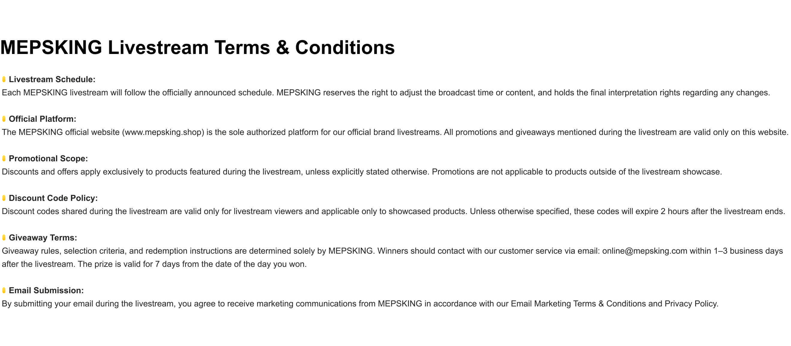 mepsking live streaming terms conditions pc