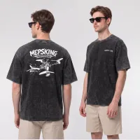 mepsking tshirt black worn by man