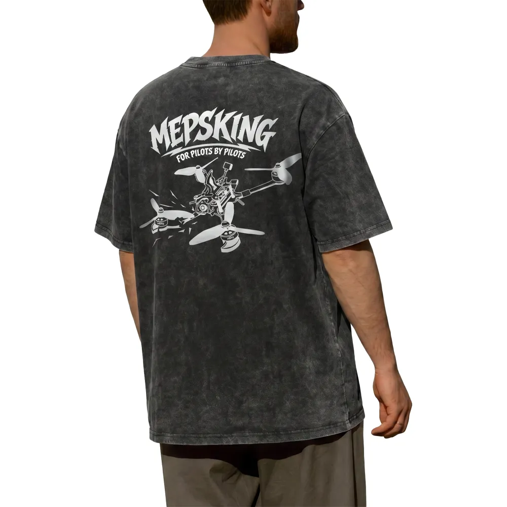 mepsking tshirt tie dye gray how it looks