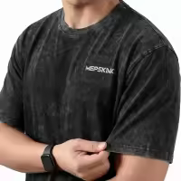 mepsking T-Shirt, Batik, graues Logo