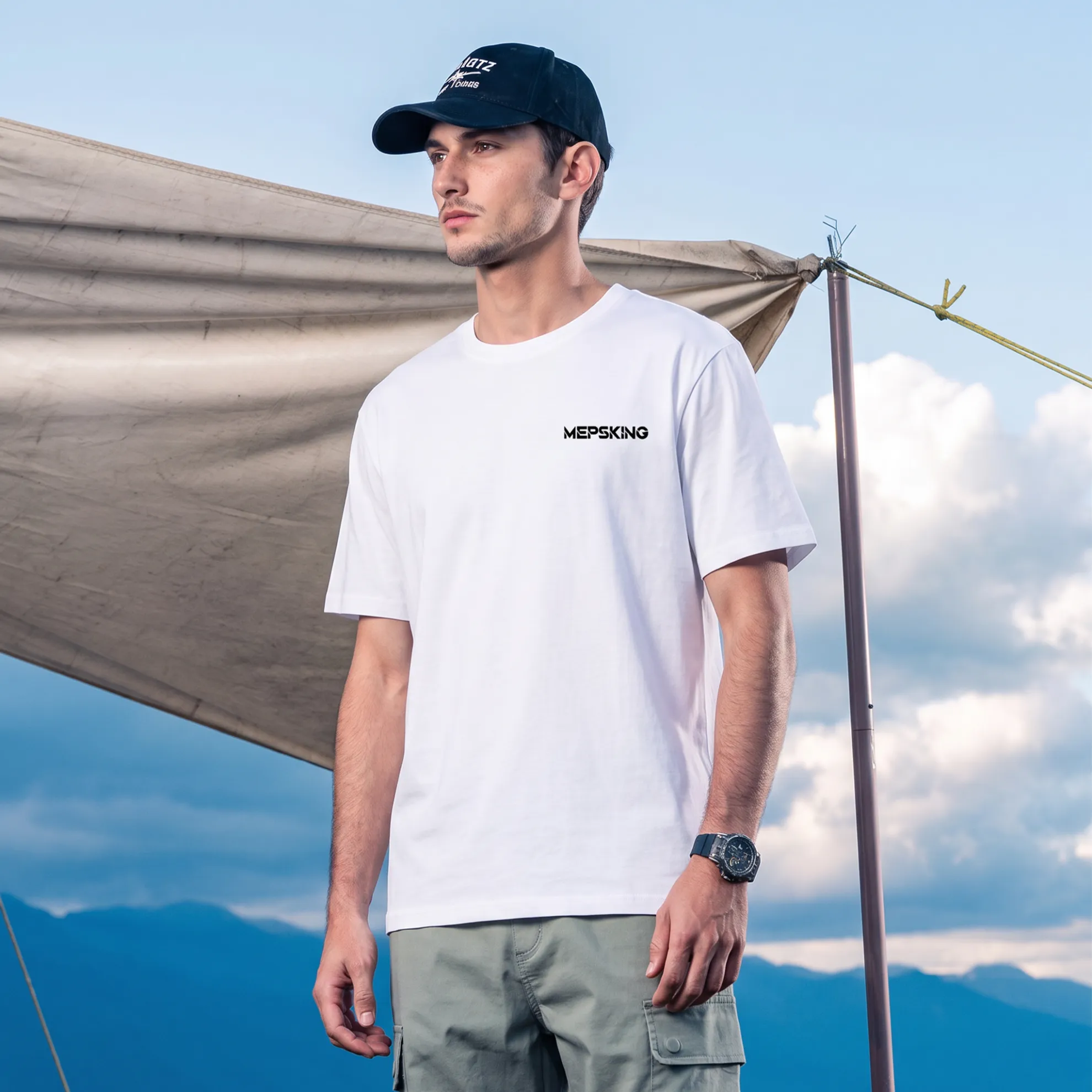 mepsking tshirt white front