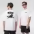 mepsking tshirt whtie worn by man