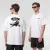 mepsking tshirt whtie worn by man