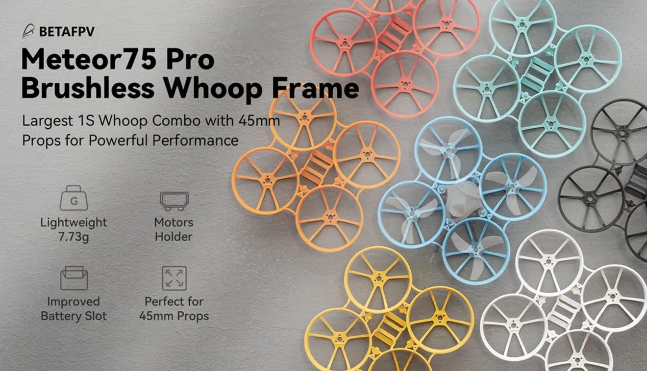 meteor75 pro brushless whoop frame