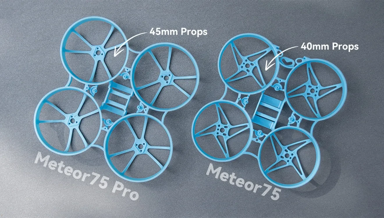 meteor75 pro whoop frame size