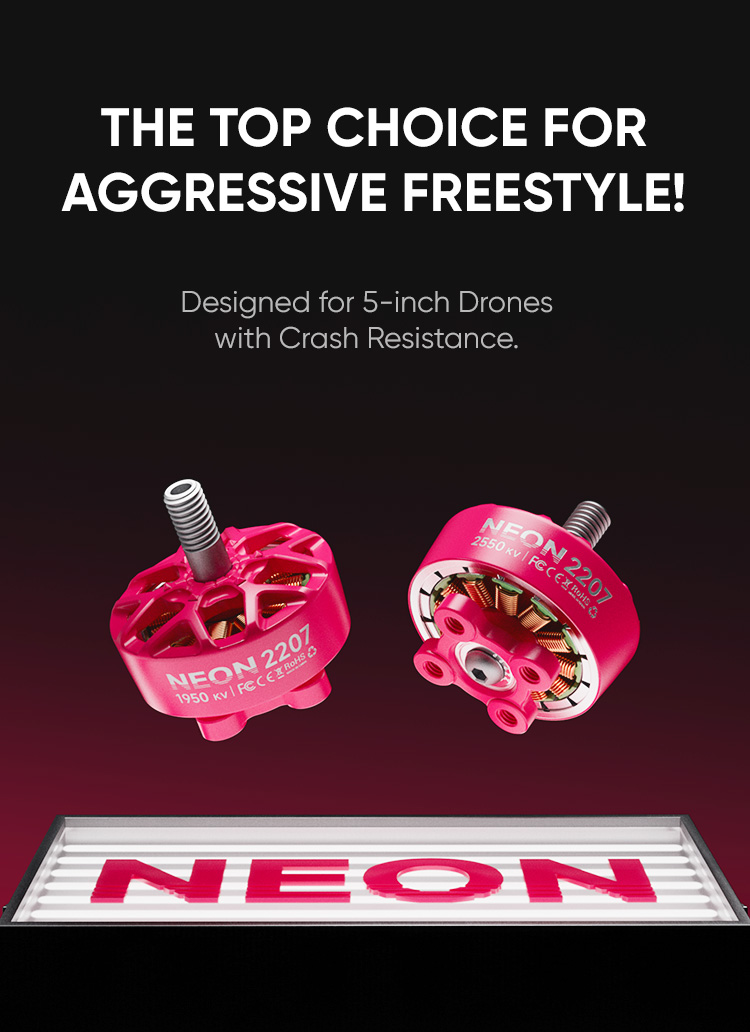 4PCS NEON 2207 FPV MOTORS with SZ5145 Propellers