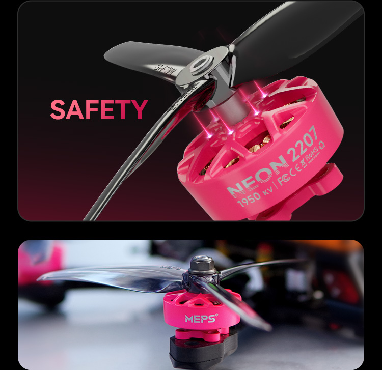 4PCS NEON 2207 FPV MOTORS with SZ5145 Propellers
