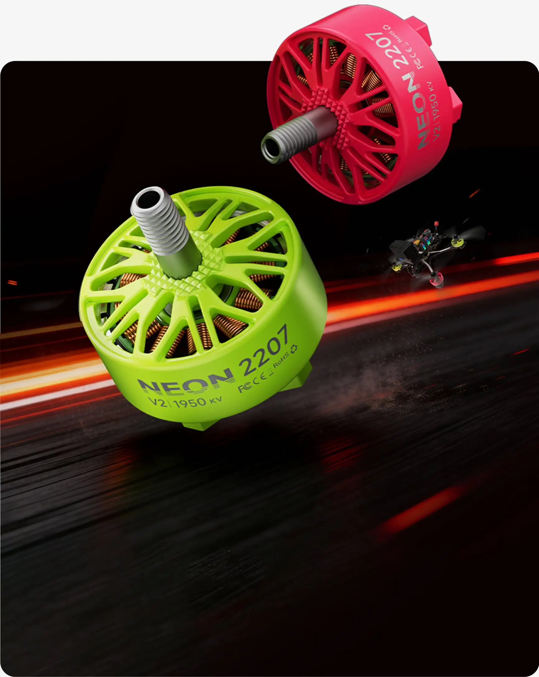 neon 2207 v2 1950kv green