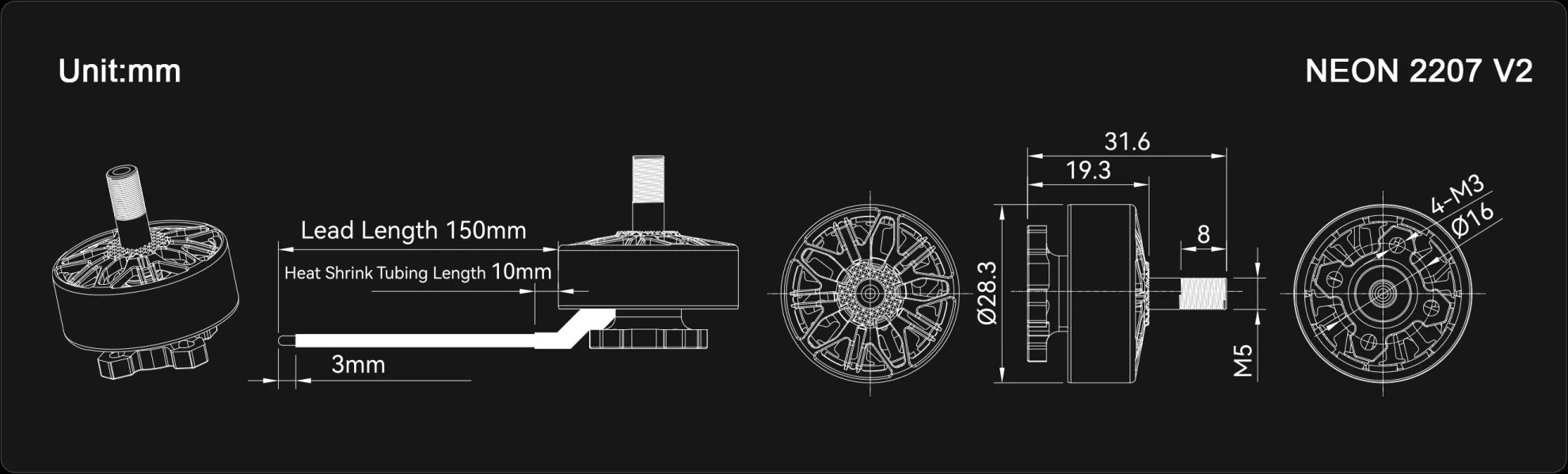 neon 2207 v2 motor size chart pc