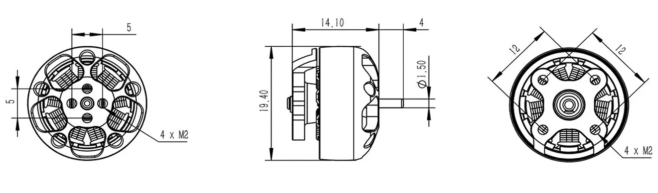 nin 1404 fpv motor size
