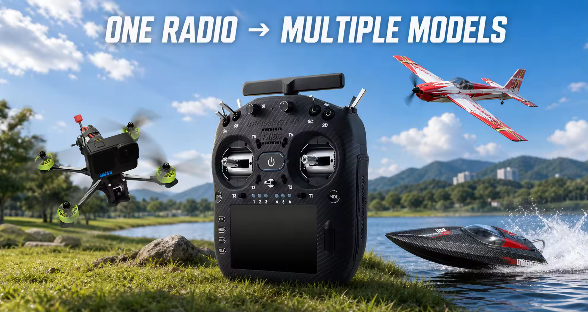 one radio multiple flying models