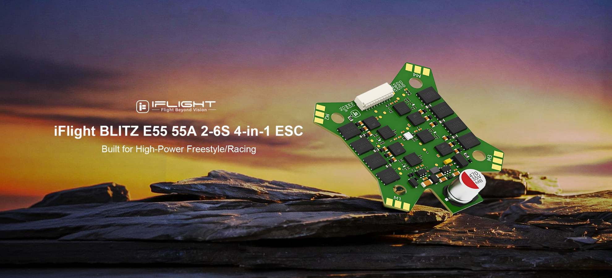 pc iflight blitz e55 55a 2 6s 4 in 1 esc