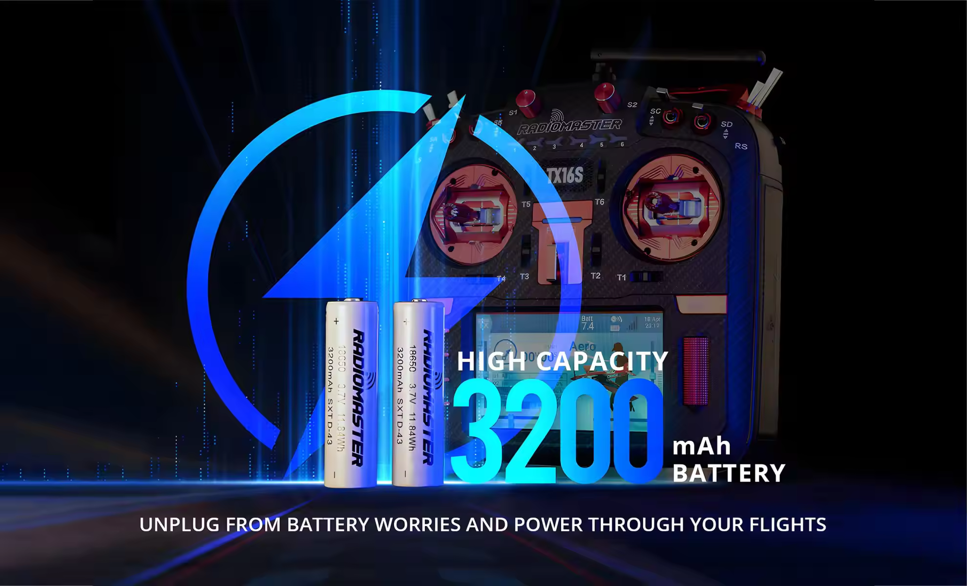 radiomaster 1s 3200mah 37v battery 1