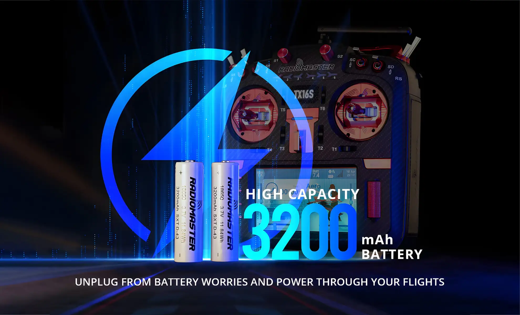 radiomaster 1s 3200mah 37v battery 1