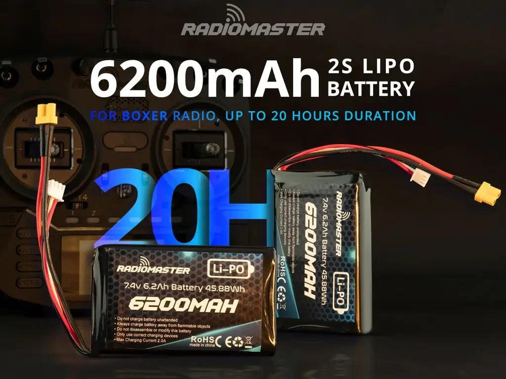 radiomaster 2s 7.4v 6200mah battery feature