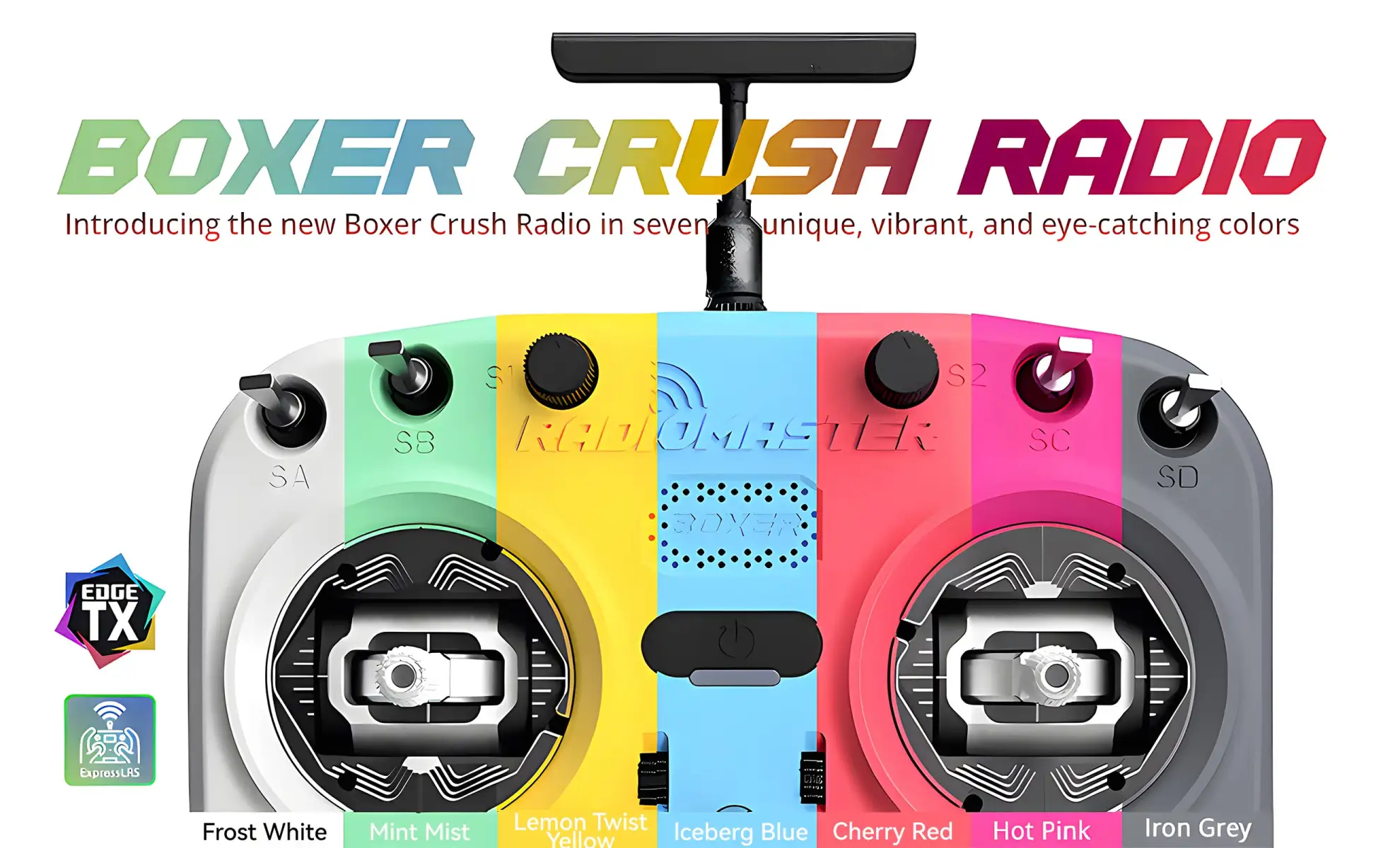 radiomaster boxer crush radio controller m2 elrs 24ghz 1