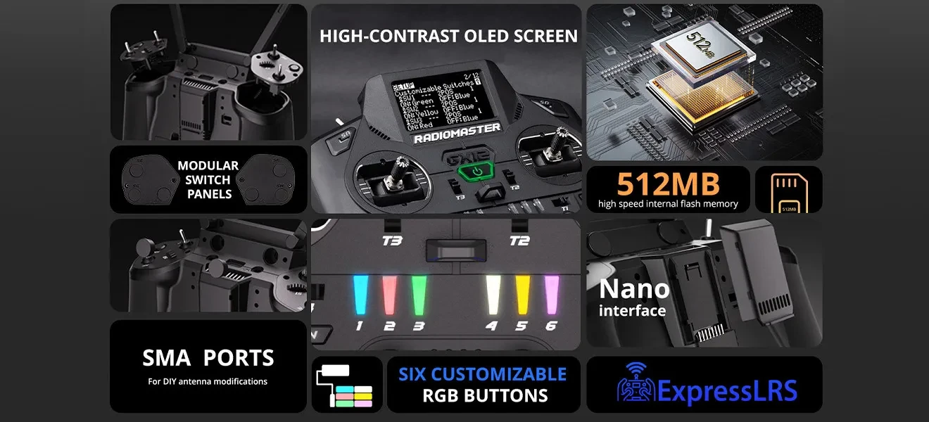radiomaster gx12 radio controller details