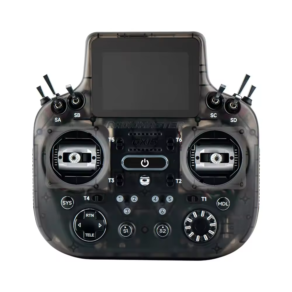 radiomaster gx15 max radio controller transparent charcoal