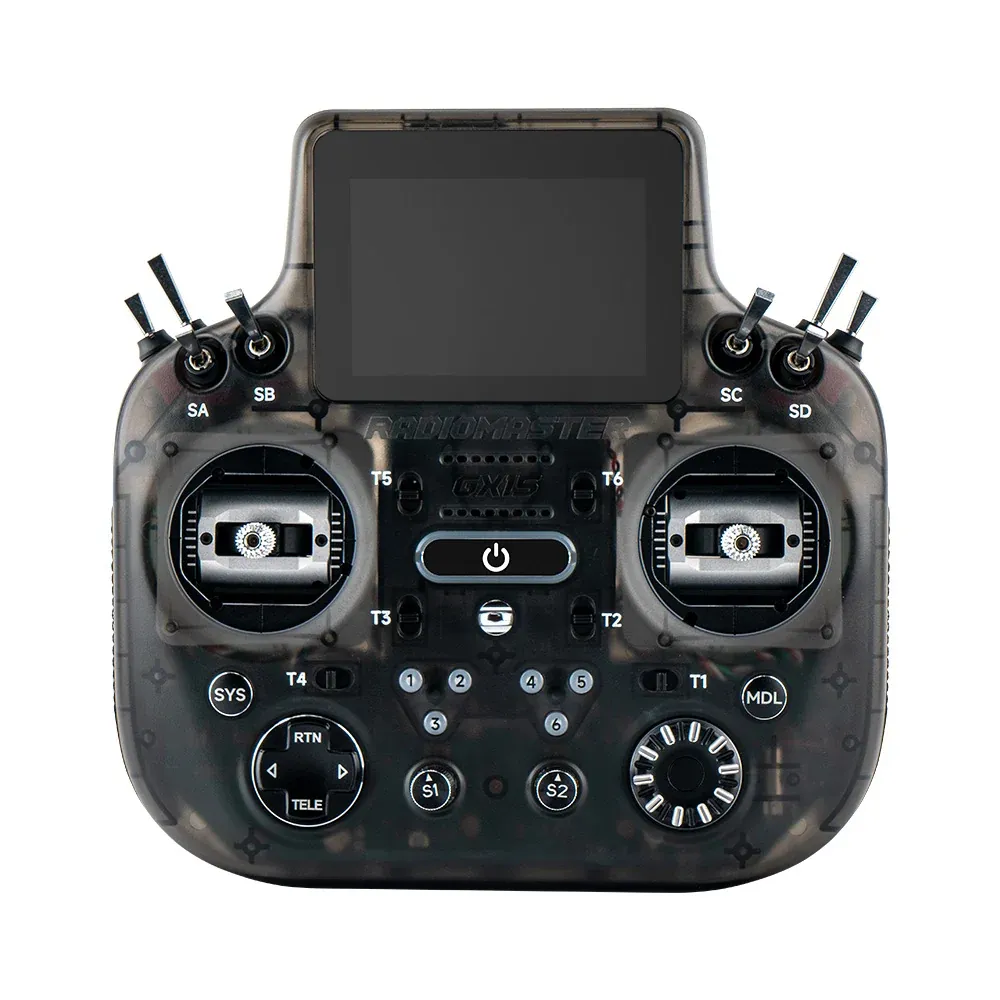 radiomaster gx15 max radio controller transparent charcoal