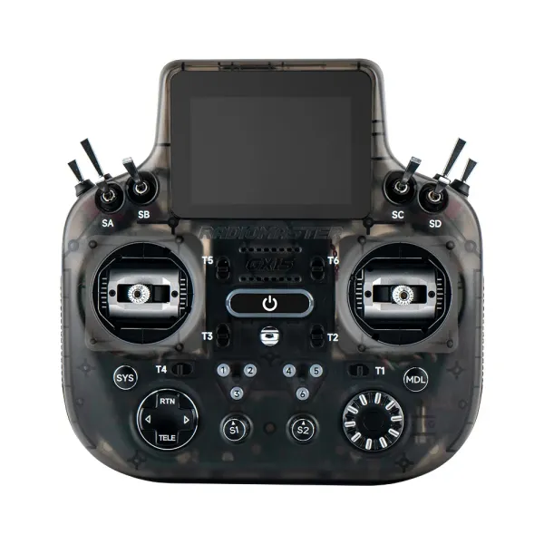 radiomaster gx15 max radio controller transparent charcoal