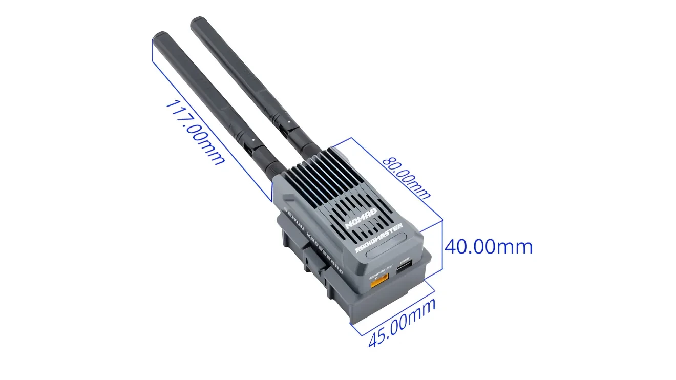 radiomaster nomad dual 1 watt gemini xrossband expresslrs module size