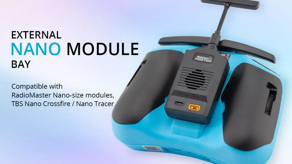 radiomaster pocket crush radio controller m2 external nano module