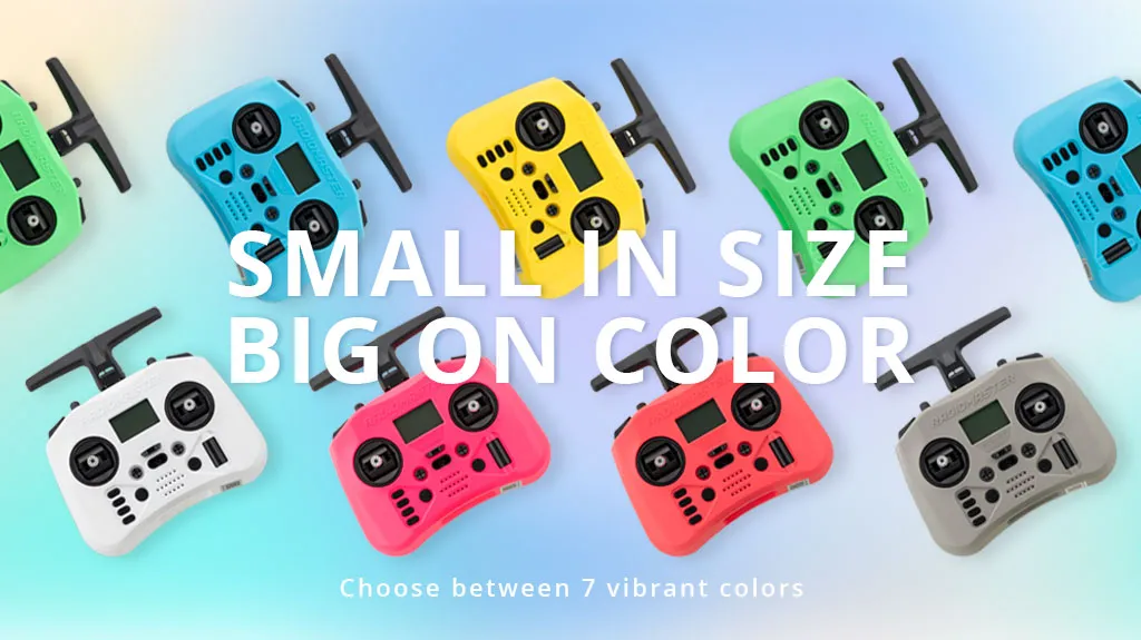 radiomaster pocket crush radio controller m2 small in size big on color