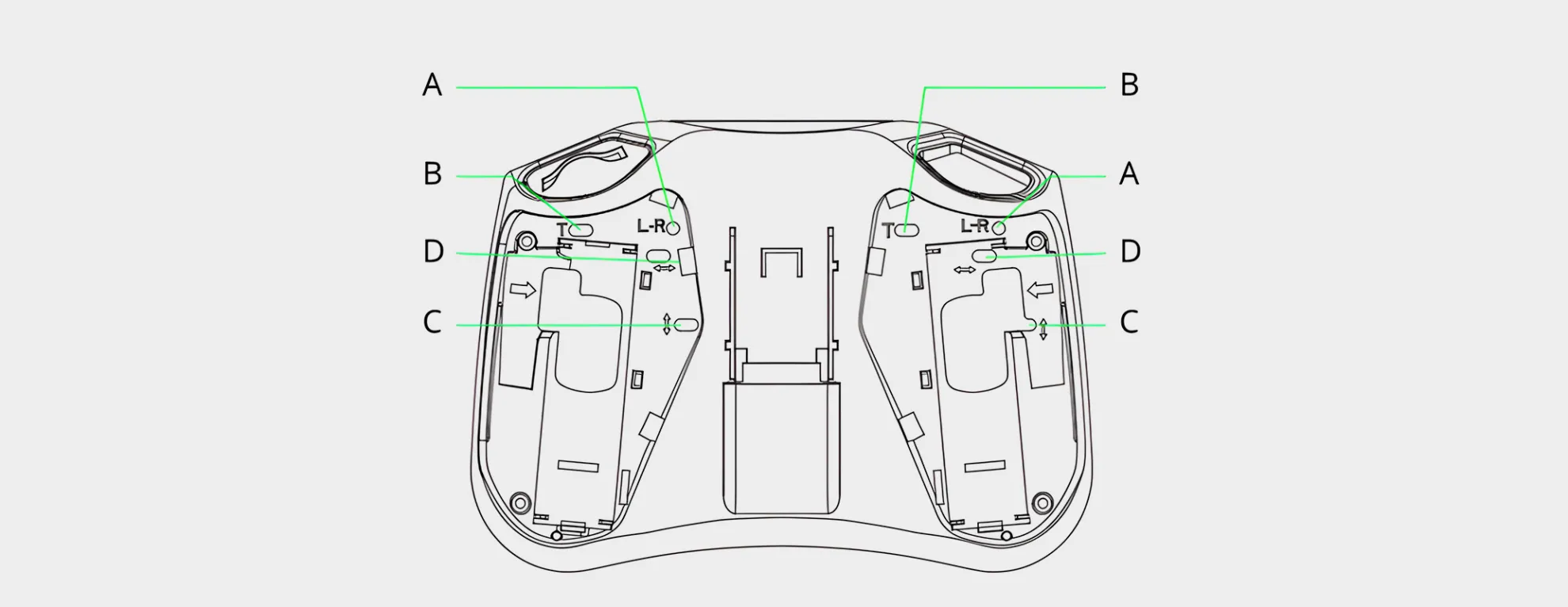 radiomaster pocket radio controller control button back